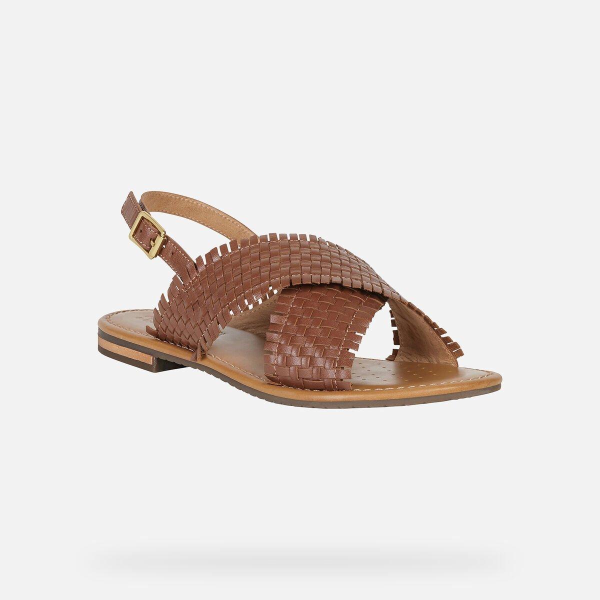 Giày Sandal Nữ GEOX D Sozy S A BROWN