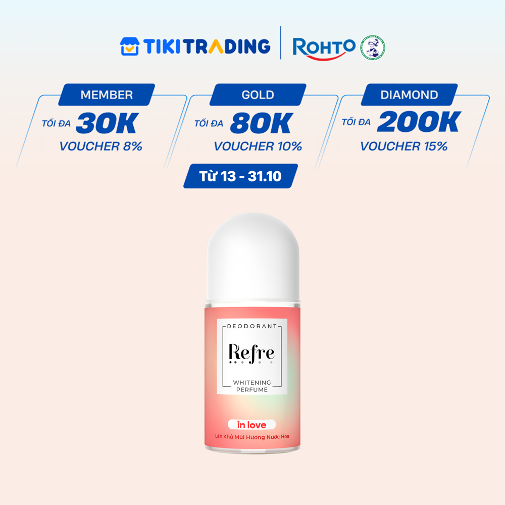 Lăn khử mùi dưỡng trắng hương nước hoa Refre Whitening Perfume In Love – Hương Tình Yêu 40ml