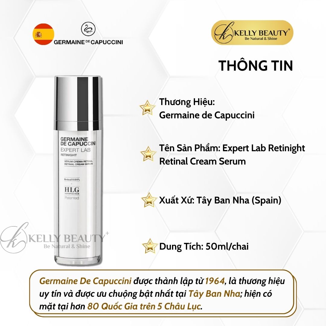 Tinh Chất Retinal Trẻ Hóa Da Germaine Expert Lab Retinight Retinal Cream Serum | Kelly Beauty