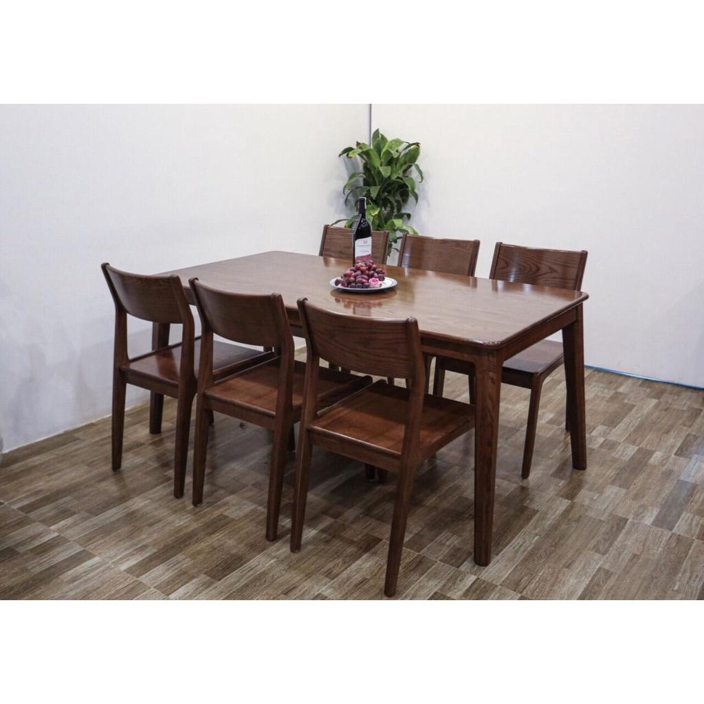Bàn Ăn Gỗ Sồi 6 Ghế