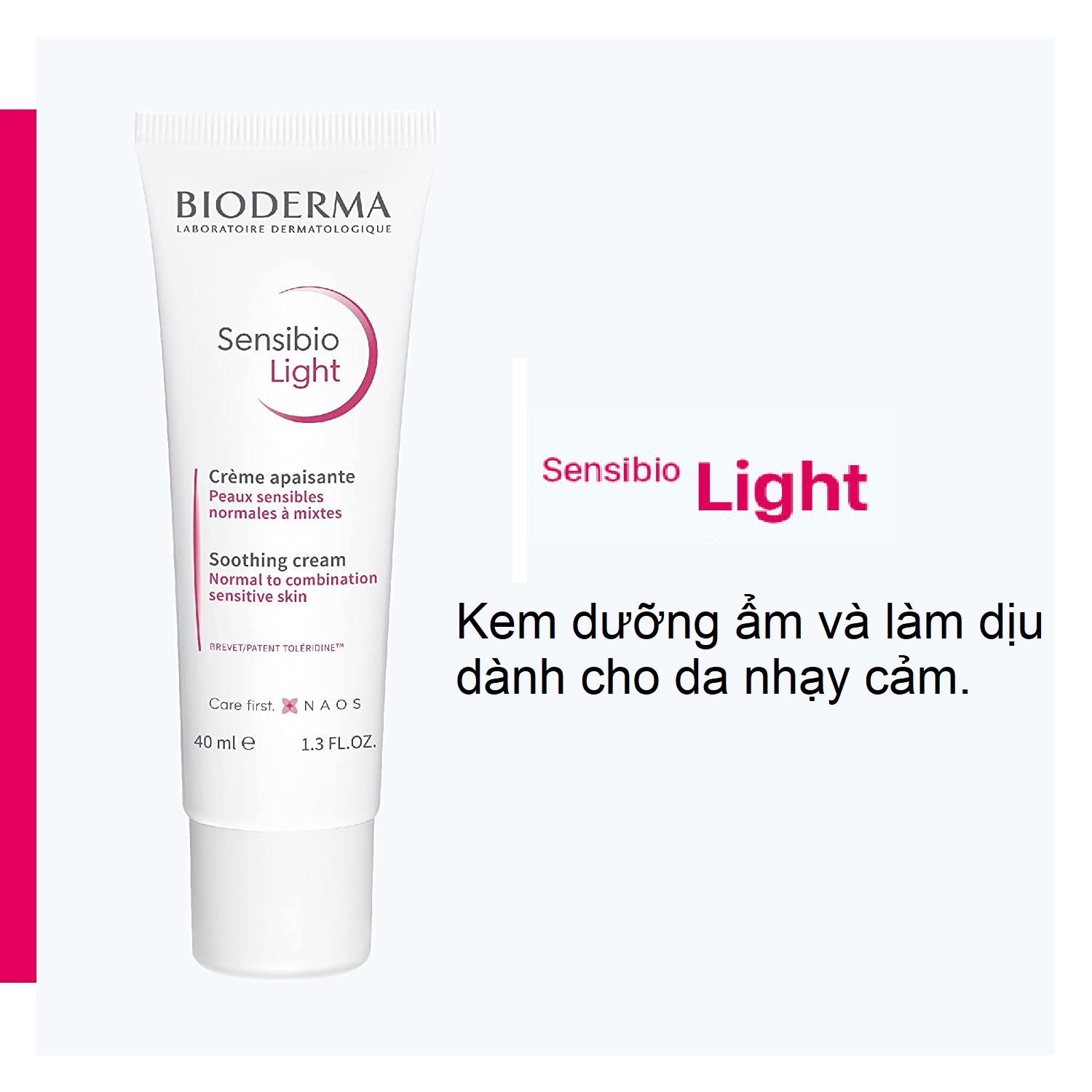 Kem dưỡng ẩm dành cho da nhạy cảm BIODERMA Sensibio Light 40ml