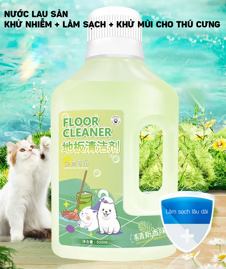 Nước Lau Sàn Khử Mùi Hôi, Nước Tiểu Chó Mèo 500ml FLOOR CLEANER - Hàng Nhập Khẩu