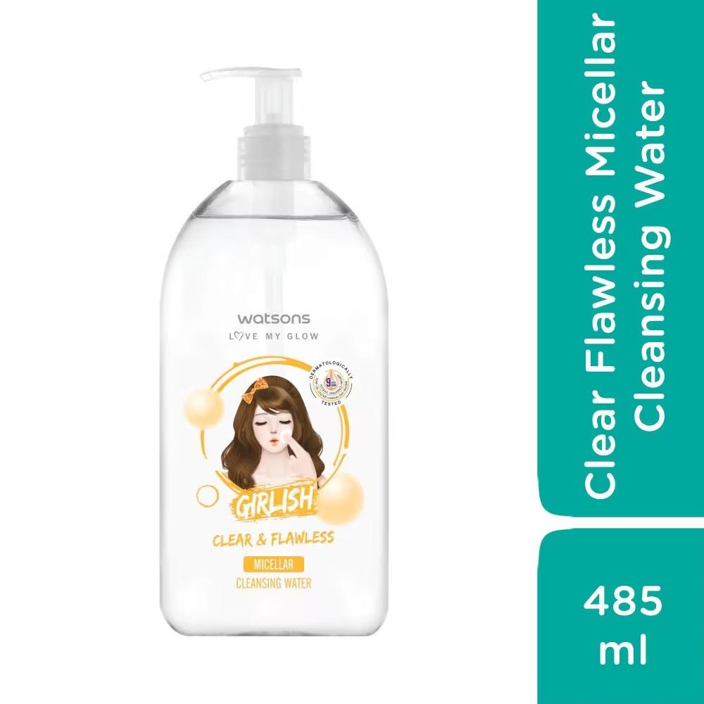 Nước Tẩy Trang Watsons Girlish Làm Sáng Da &amp; Mềm Mại 485ml