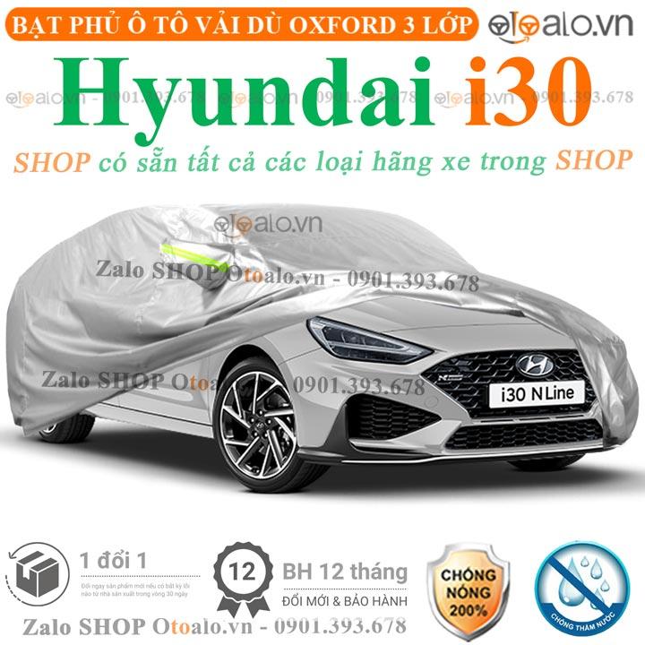 Bạt phủ ô tô dành cho xe Hyundai I30 3 lớp cao cấp