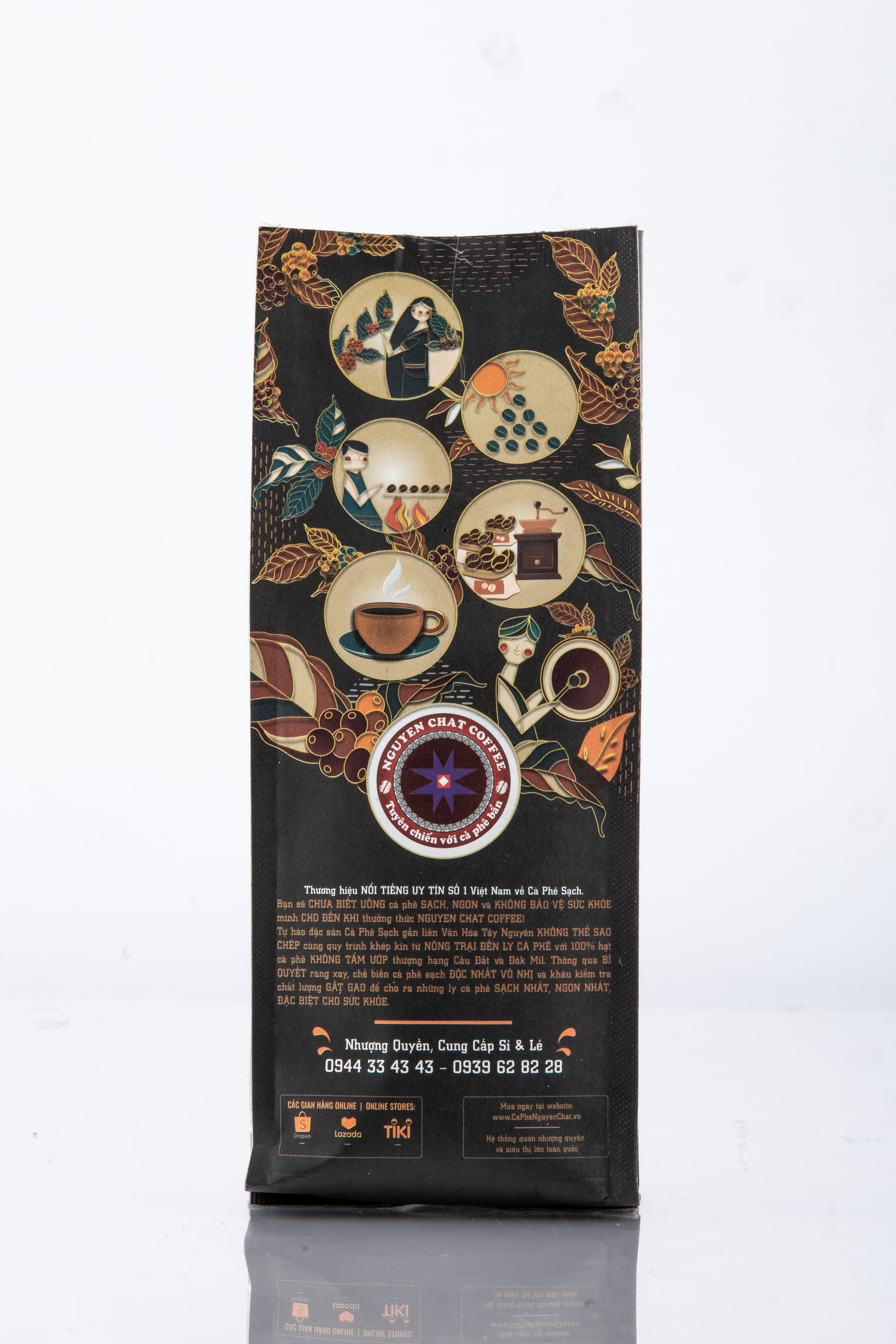 Cà phê xay nguyên chất GU 1 Vietnamese Cofee Style No.1 vị đắng đậm, hương thơm nhẹ, hậu vị ngọt - 250g