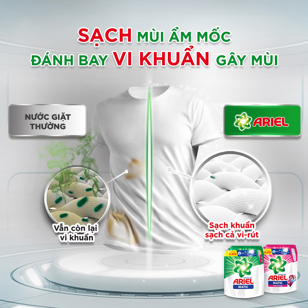 Nước Giặt Ariel Hương Downy Túi 3.2Kg