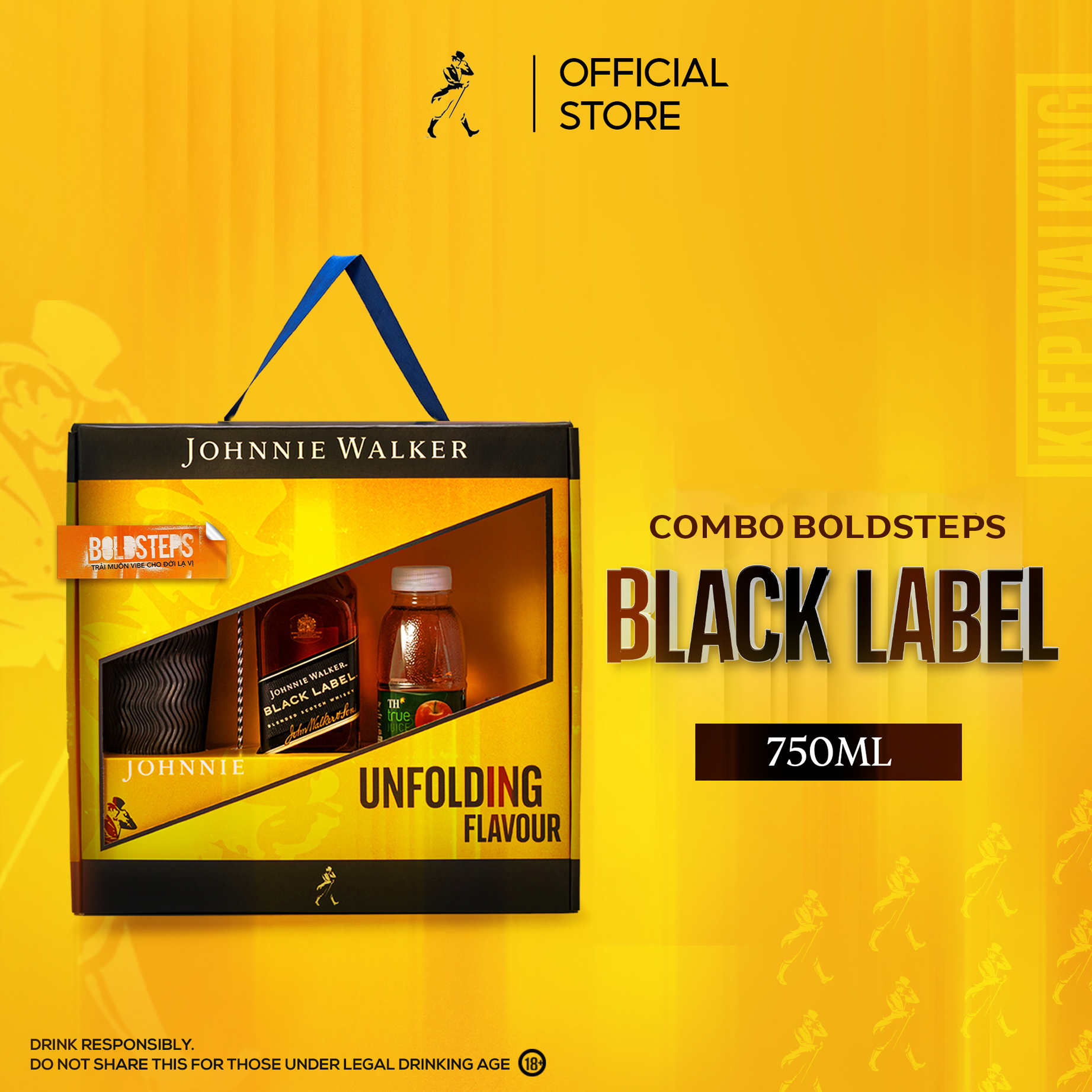 Combo rượu Johnnie Walker Black Label 750ml x Mix&amp;Match
