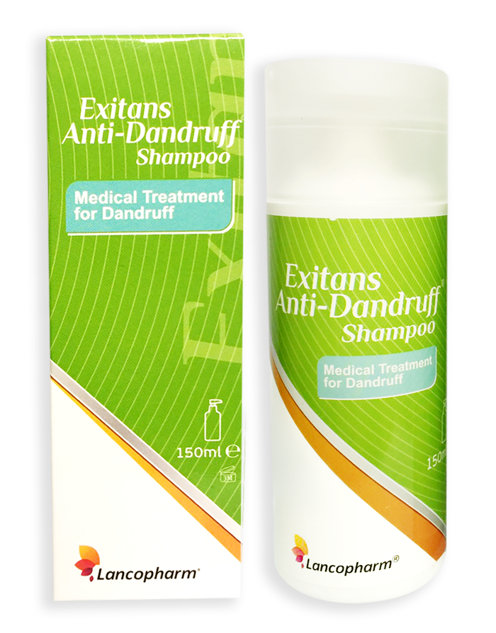 (150ml) Dầu gội Lancopharm Exitans Anti DanDruff Shampoo- dầu gội đặc hiệu dành cho da gàu, da đầu bị nấm