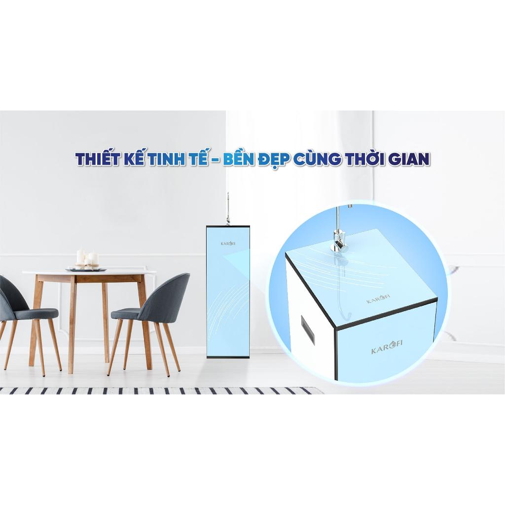 Máy lọc nước 10 lõi Karofi KAQ-L08 - Màng RO Hàn 100 GPD, Lõi Smax Pro V &amp; HP 6.0 bổ sung khoáng chất - Giao lắp mi - Hàng Chính Hãng