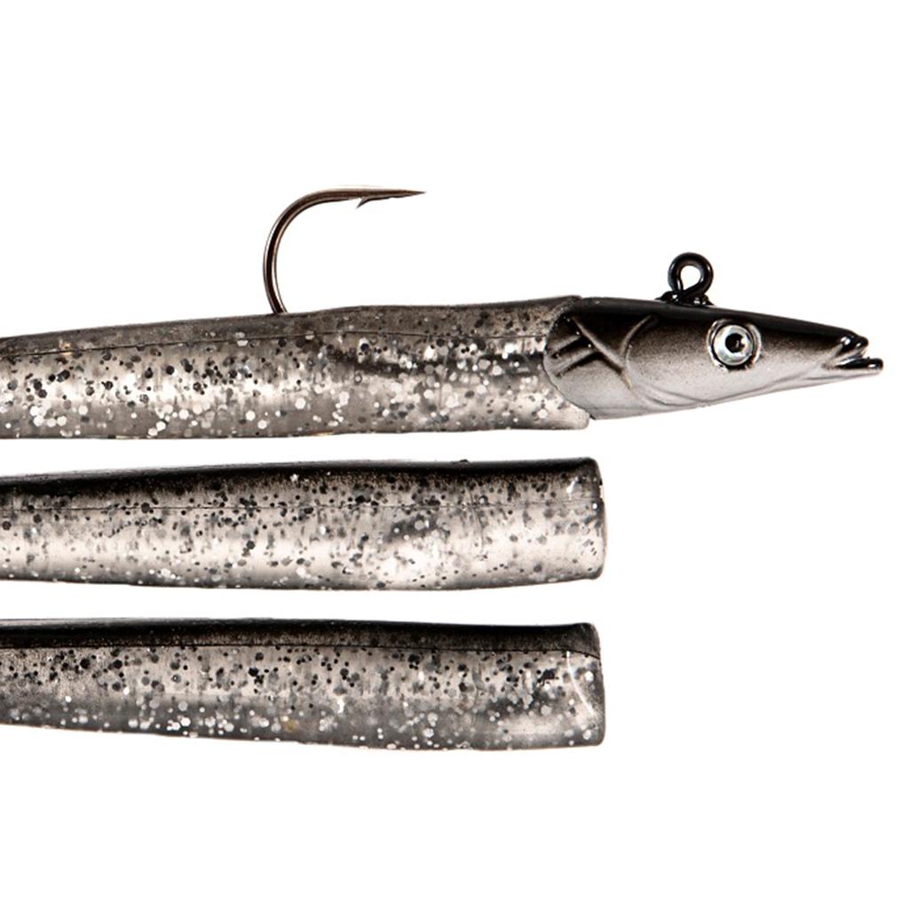 Bait Fishing Lures 22g Jigging Lead Head Jig Fish T Tail Sea Bass Gray