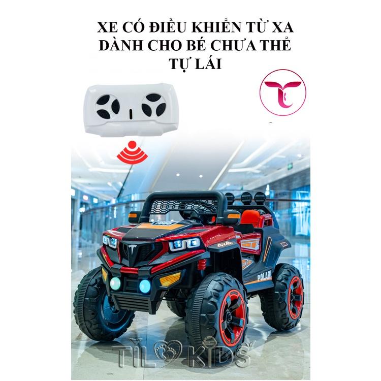 Xe oto điện trẻ em, xe điện cho bé 5199 có điều khiển từ xa, bluetooth, chế độ nhún