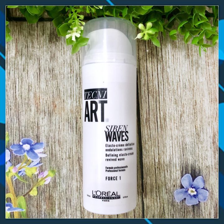 Kem dưỡng L'oreal Hollywood Waves by Tecni.art Siren Waves defining elasto-cream giữ nếp tóc và tăng sóng xoăn 150ml