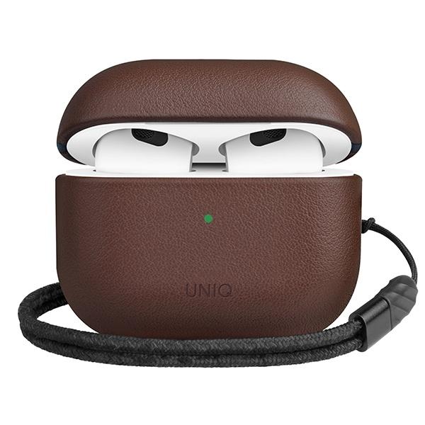 HÀNG CHÍNH HÃNG - Ốp dành cho Airpods UNIQ Terra Geniune Leather dành Cho Airpods 3 Chất Liệu Da Thật Cao Cấp Thiết Kế Thời Thượng