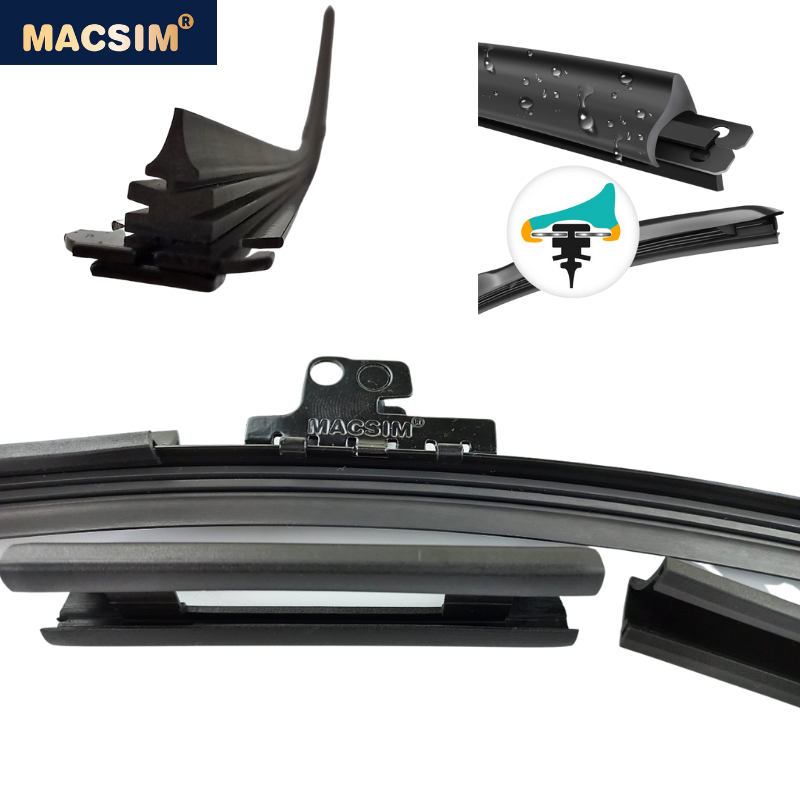 Combo cần gạt nước mưa ô tô Nano Silicon Macsim cho xe Volkswagen Caddy2005-2013