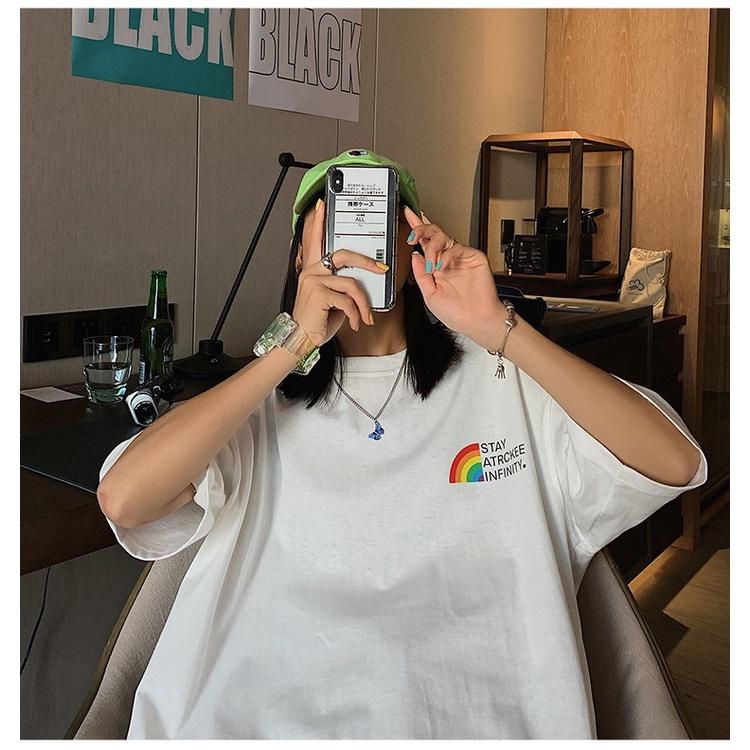 Áo thu tay lỡ STAY ATRCKEE phông Unisex nam nữ tee oversize form rộng pull Ulzzang Streetwear Hàn Quốc vải mềm