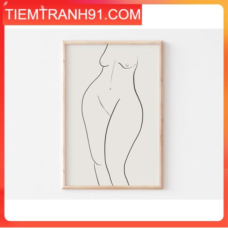 Tranh treo tường | Line art-Female Line Art, Modern Minimalist 62 , tranh canvas giá rẻ