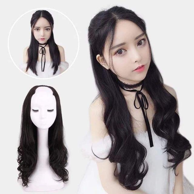 Tóc giả nữ đẹp kẹp chữ U ku08 kèm ảnh thật