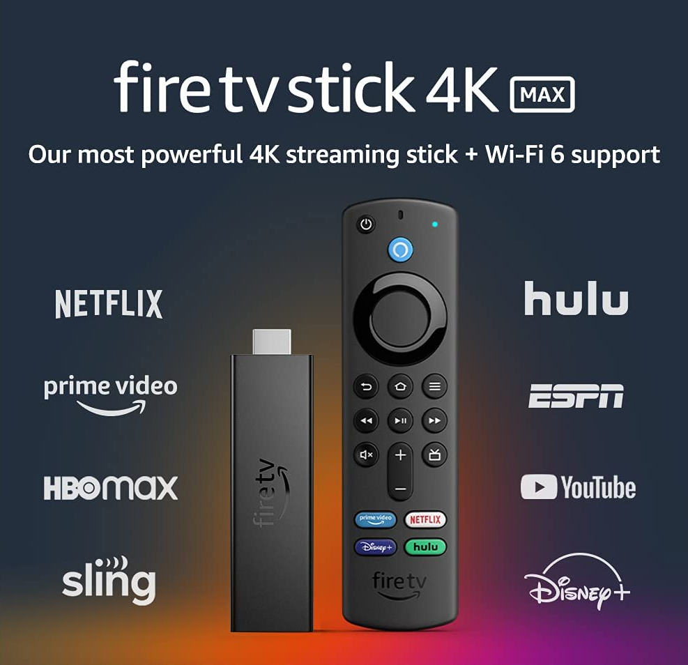 Thiết Bị Amazon Fire TV Stick 4K MAX (Kèm Alexa Voice Remote Gen 3) - Hàng Nhập Khẩu