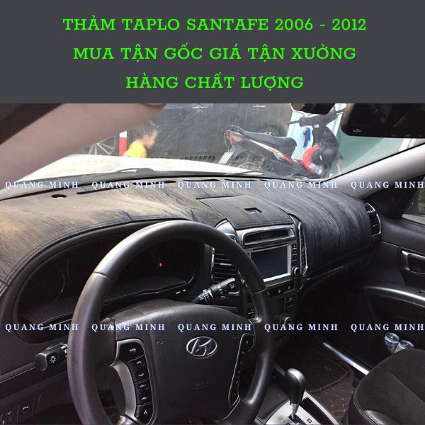 Thảm Taplo Xe Huyndai Santafe 2006 - 2012 Cao Cấp