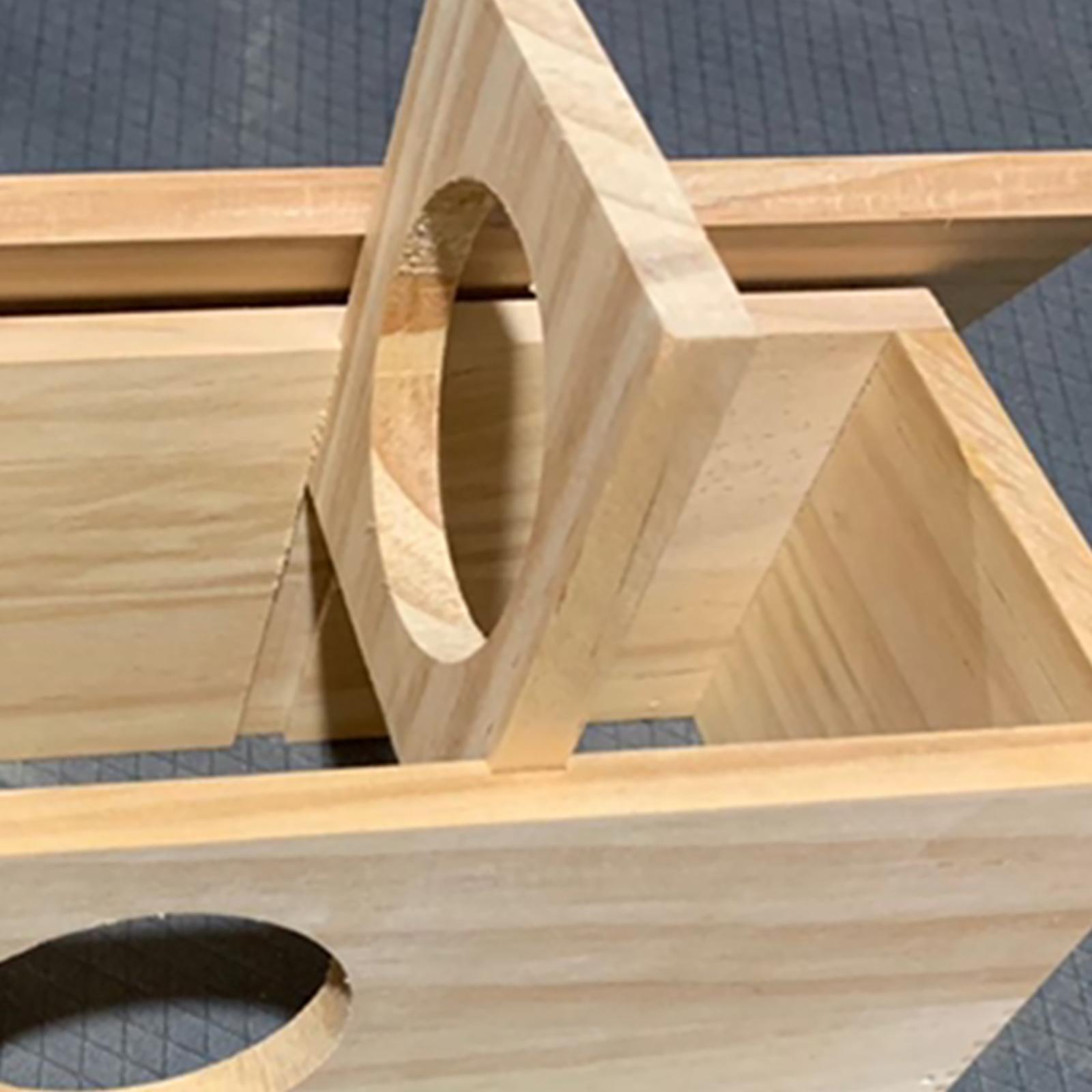 Hamster Wooden House Cage Accessories Hideout Nesting Habitat for Gerbils Guinea Pig
