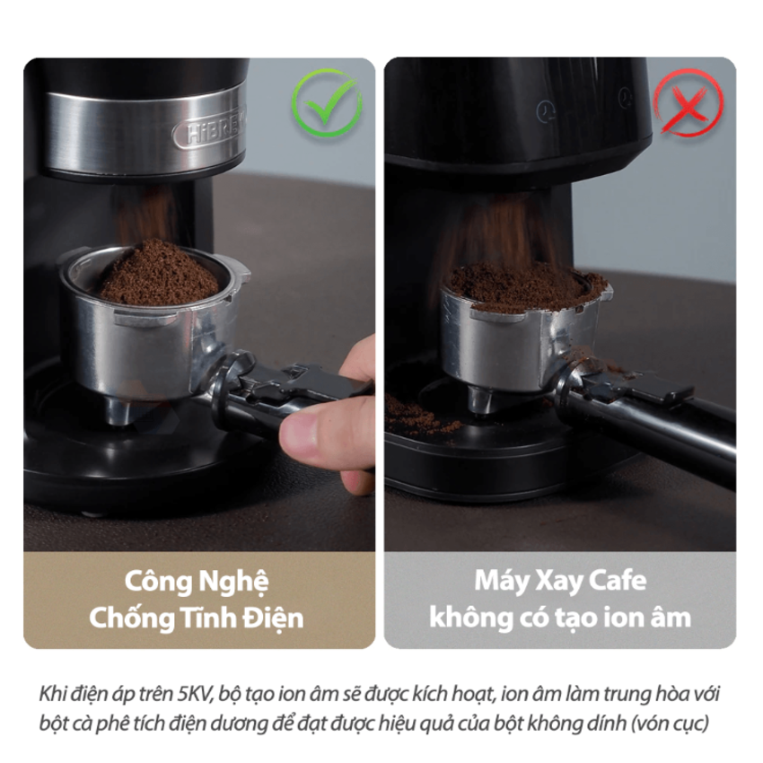 Máy xay hạt cà phê tự động tích hợp 34 chế độ xay thương hiệu HiBREW G3 công suất 220W - Hàng Chính Hãng