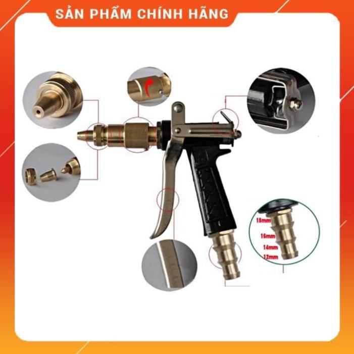 ️️ Bộ dây vòi xịt nước rửa xe, tưới cây , tăng áp 3 lần, loại 7m, 10m 206236 đầu đồng,cút,nối đen