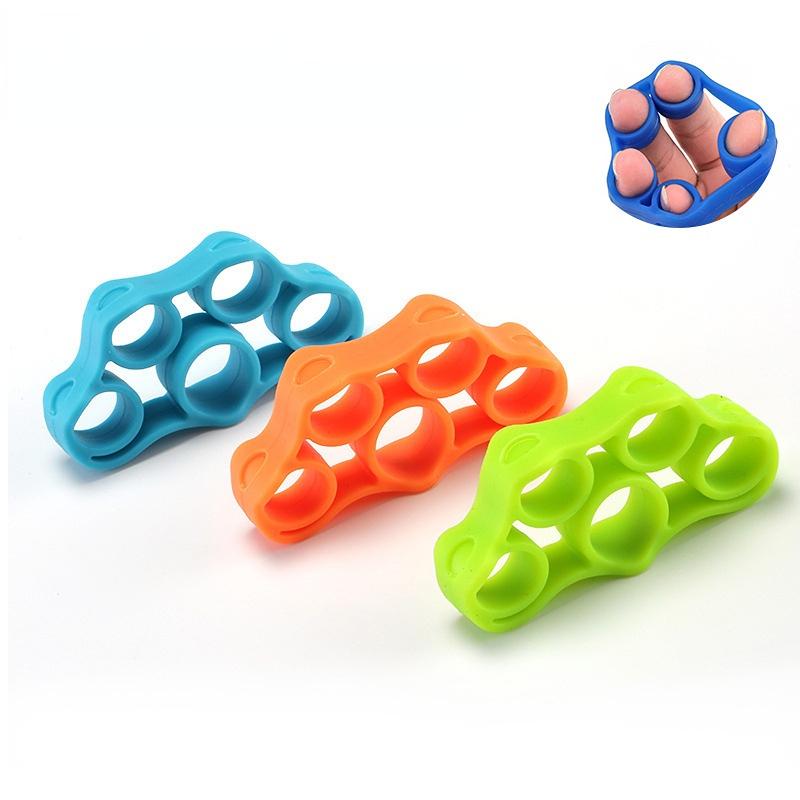 Tay kẹp tay silicone mở rộng tập thể dục tay cầm tay sức mạnh Trình rèn luyện ngón tay tập thể dục chống Color: light grey