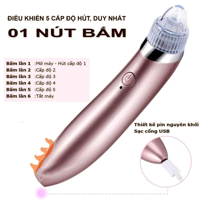 Máy Hút Mụn Beauty Skin Care XN-8030 + Tặng Kèm 4 Đầu Hút.