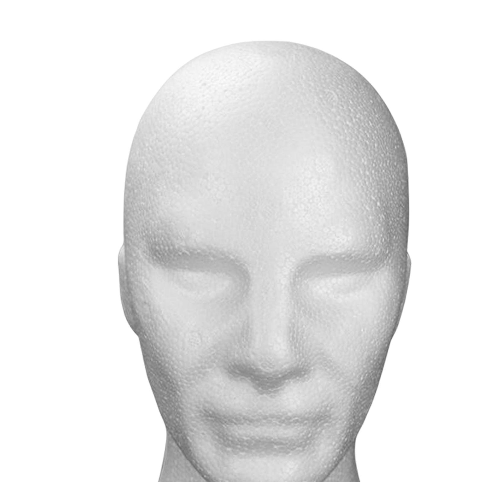 Male Manikin Head Portable DIY Photography Props Lightweight Round base Styling Tools Model for Headwear Jewelry Headset Glasses Hat