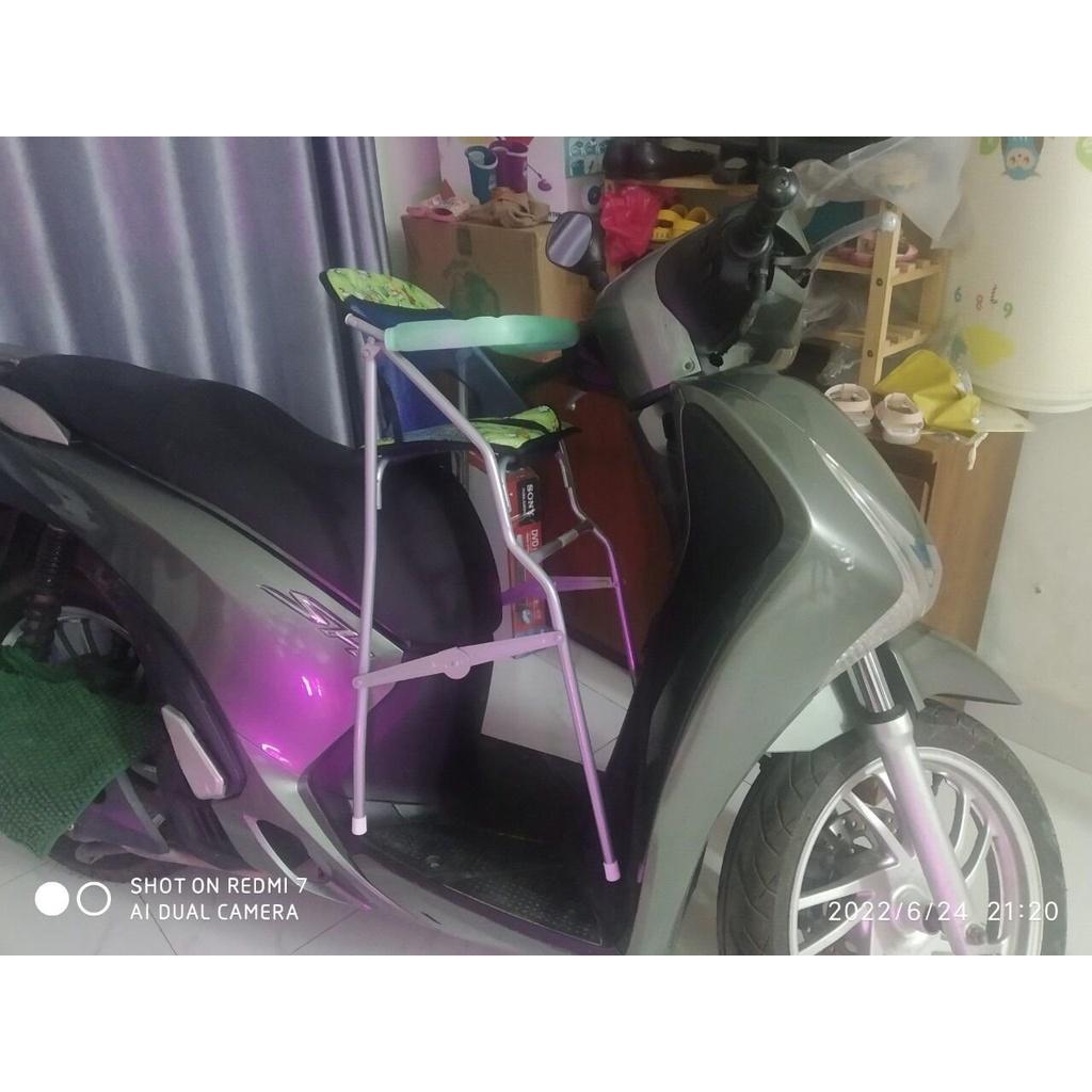 Ghế ngồi xe máy tay ga SH NAM - SH LỚN cho bé , GHẾ GA XẾP SẮT SƠN TĨNH ĐIỆN
