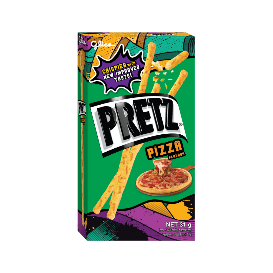 Combo 10 Hộp Snack Que Pretz Nướng Giòn 4 Vị