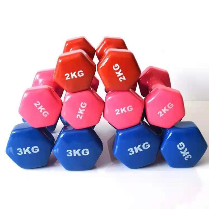 Tạ tay nữ 1kg-6kg lõi gang đặc bọc cao su tập gym,yoga chống trơn trượt, xước vỡ sàn Nhà(giao màu ngẫu nhiên)