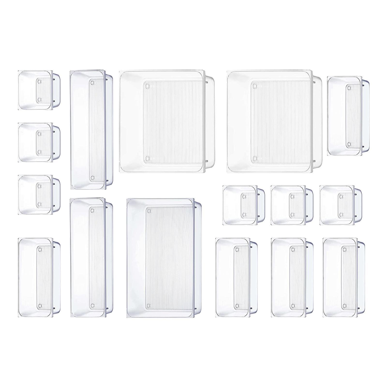 Drawer Organizer with Non Slip Silicone Pads Drawer Organizers Set for Kitchen Utensils