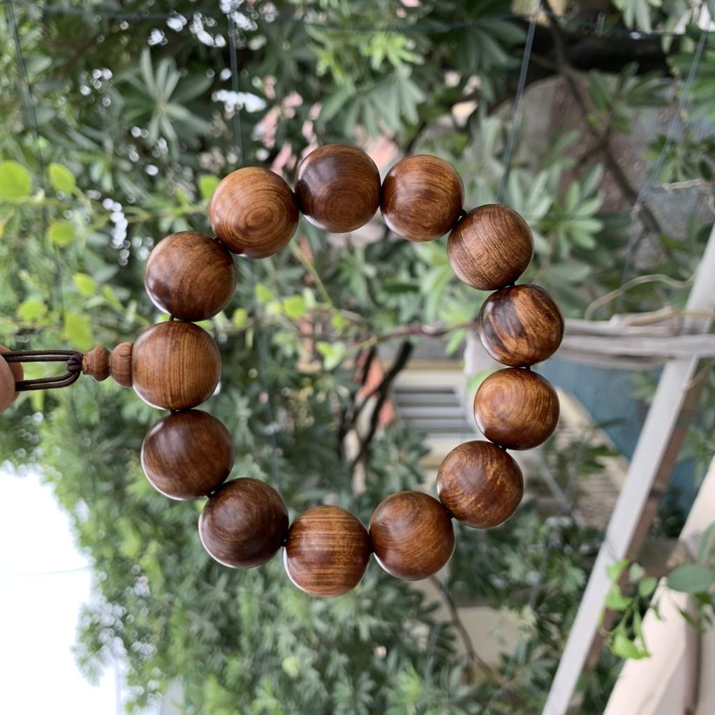 Vòng tay gỗ Bách Xanh cổ thụ thơm ngọt - Núm Hồ Lô Tài Lộc - Bình An - Bracelet of HAHANCO