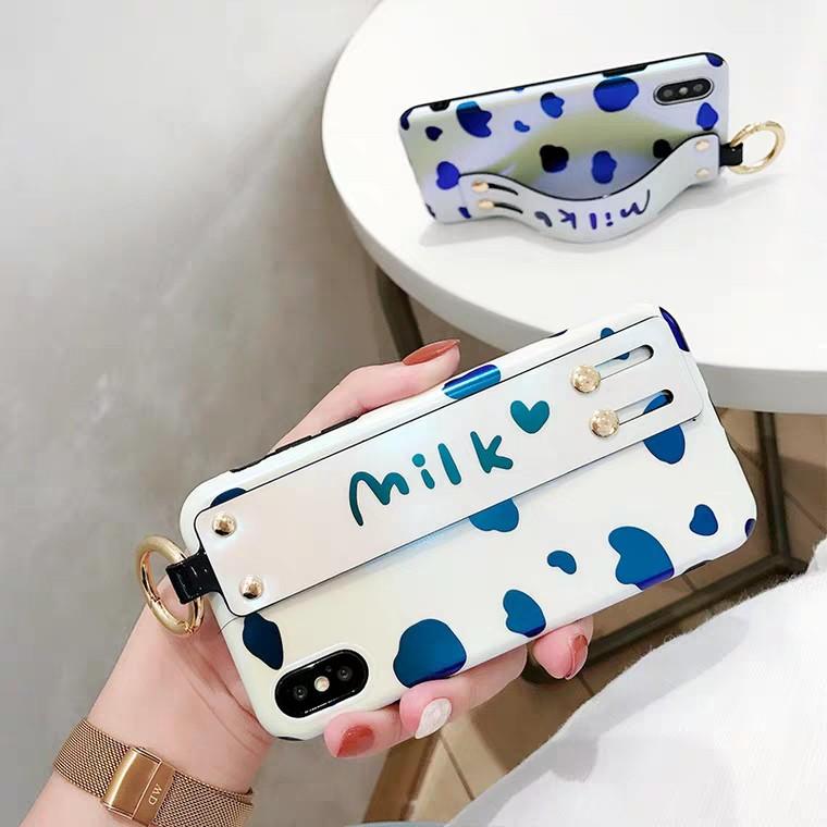 Ốp lưng dẻo Milk kèm dây xỏ tay cho iphone X / Xs Max / 8 PLUS / 7 PLUS