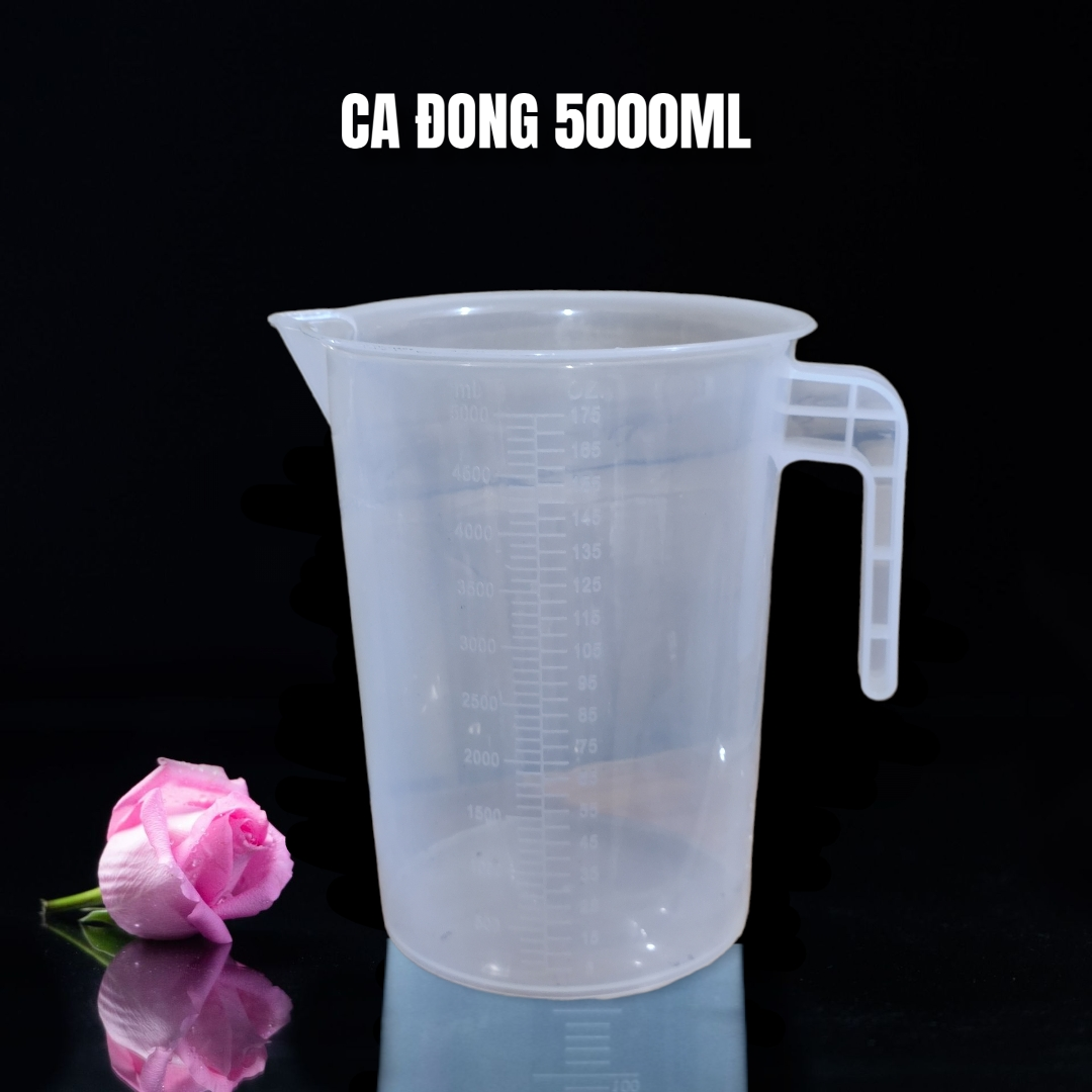 Bộ 2 Ca Đong Nhựa Có Vạch Chia Định Lượng 5 Lít