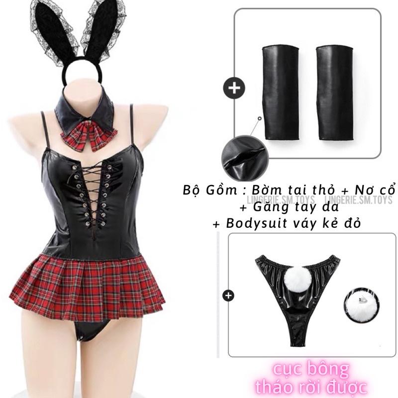 FM7997 - Bodysuit Hoá Trang Thỏ Học Sinh Nhiều Phụ Kiện Đi Kèm Siêu Xinh Gợi Cảm