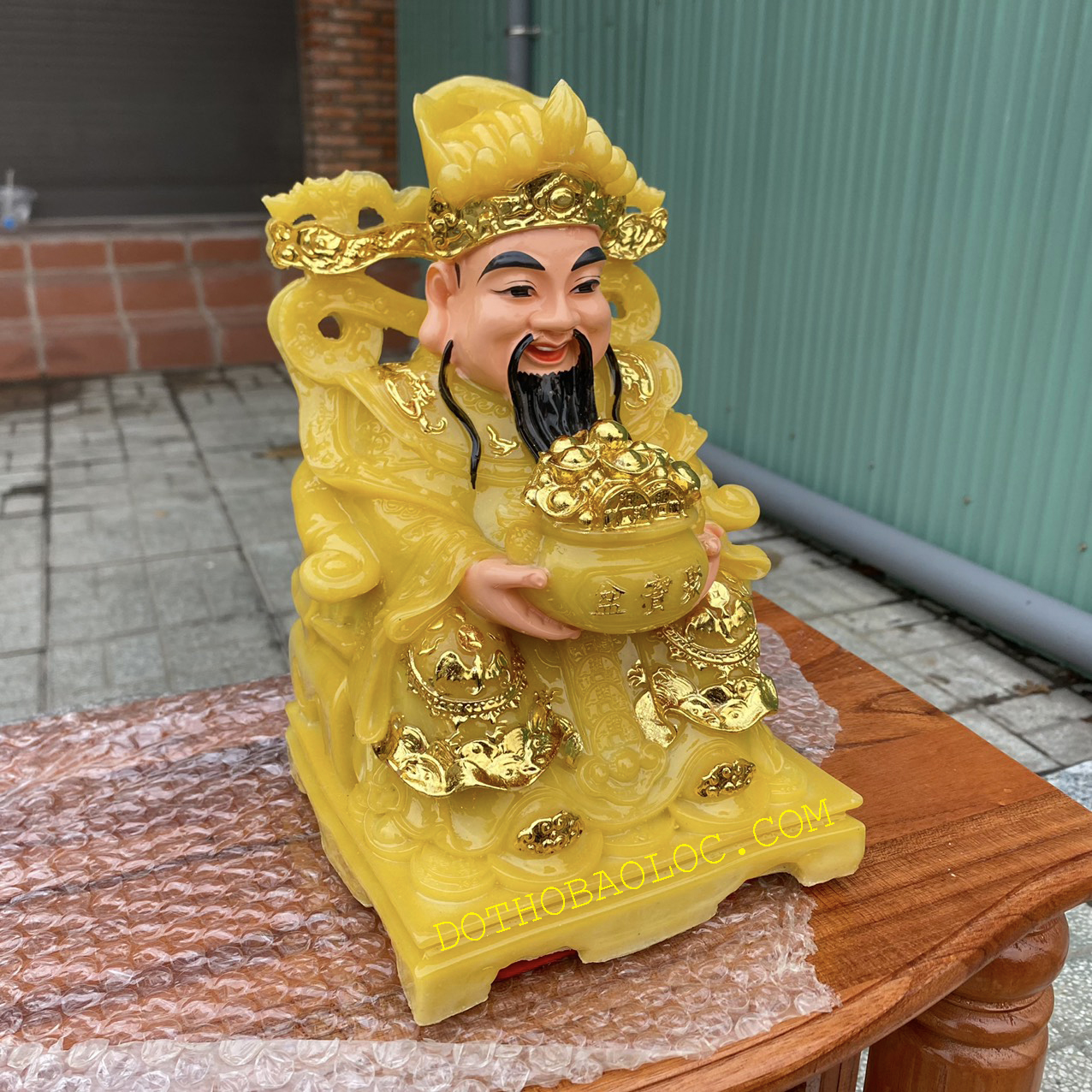 Tượng Ông Thần Tiên đá Việt Nam cao 25cm – Vàng