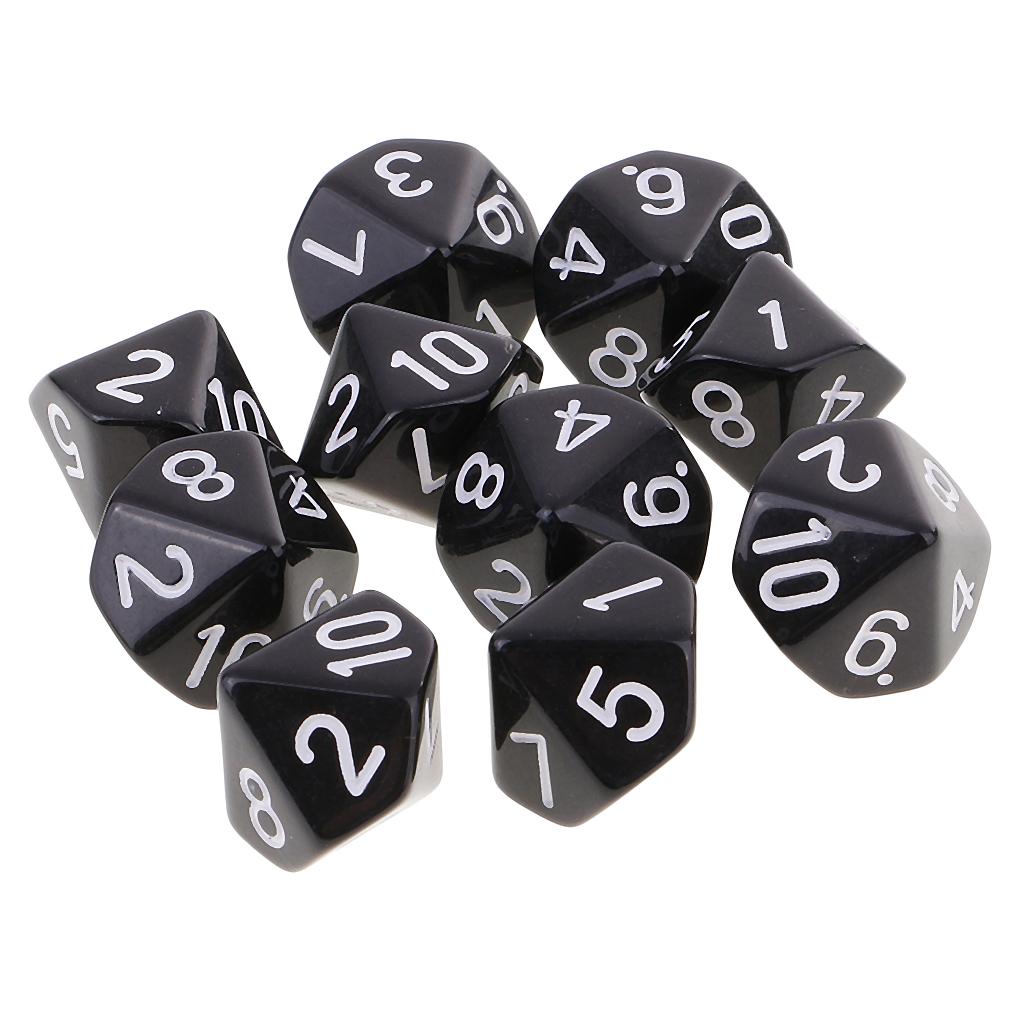 10 Cái 10 Mặt Dice D10 Dice đa Diện Dice Cho Dungeon Và Dragons Games