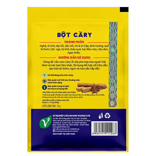 Combo 5 gói bột Cà ri hiệu Đầu bếp Ấn Độ