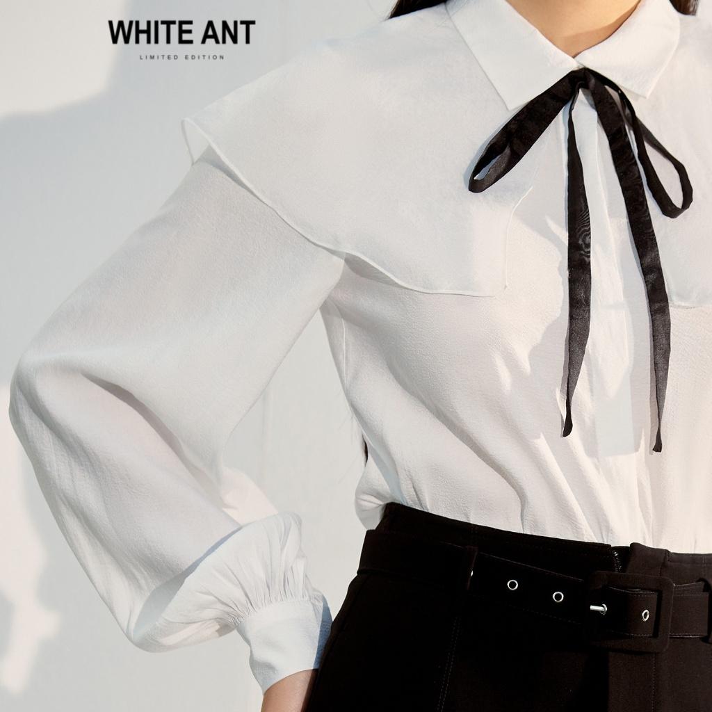 Áo Sơ Mi Công Sở Nữ WHITE ANT Thiết Kế Cổ Súp Thanh Lịch, Chất Liệu Vải Organza Hàn Quốc Cao Cấp 173426023