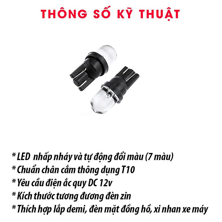 Cặp Đèn Led Xi Nhan 7 Màu Nhấp Nháy - DXN7M