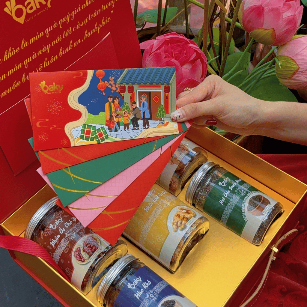 Bao Lì Xì Xanh Oaky - Set 5 Bao Cao Cấp - Tinh Tế, An Nhiên Ngày Tết