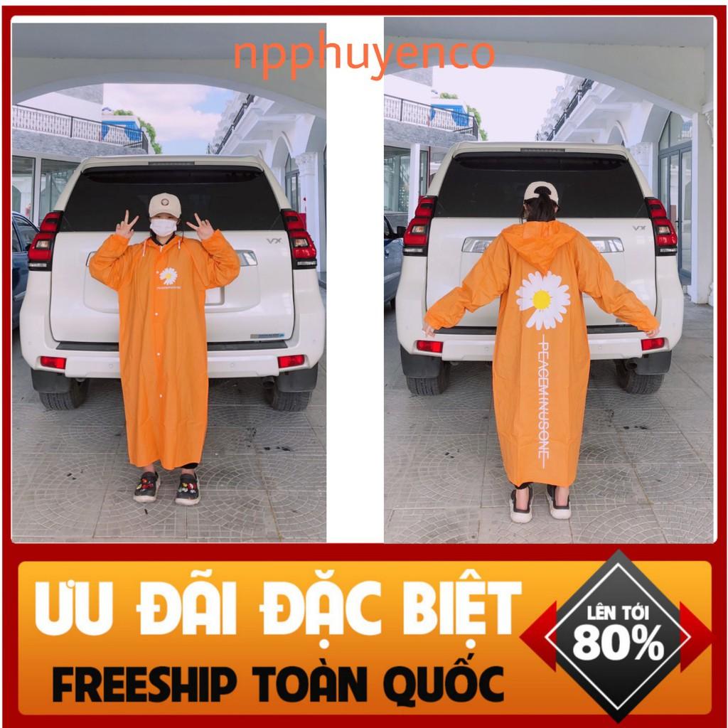 Áo mưa măng tô Hoa cúc - STYLE HÀN QUỐC-. SIÊU HOT 2021. .