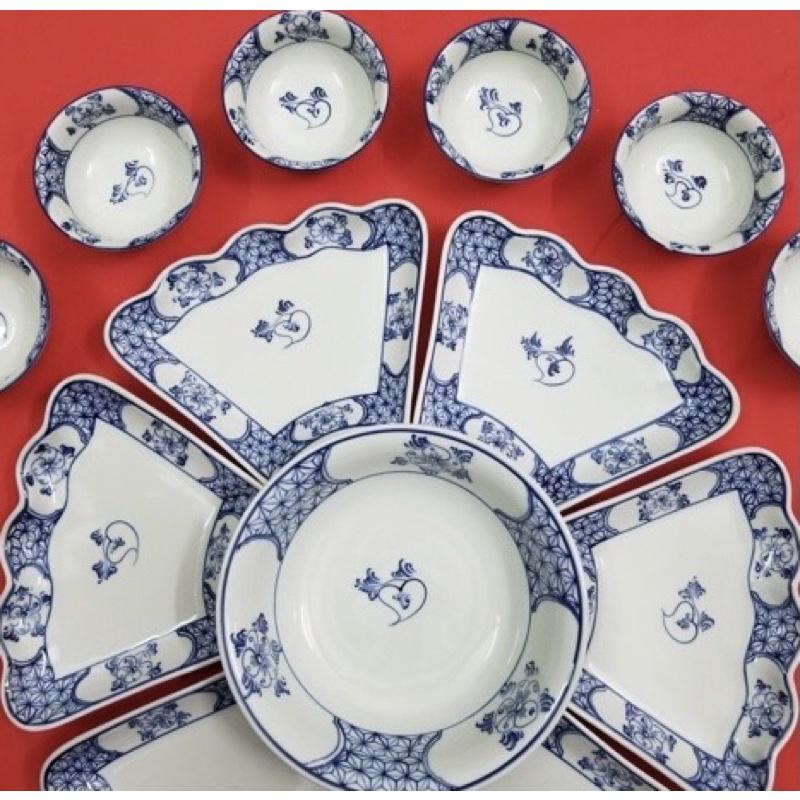 Set bộ bát đĩa hoa mặt trời Bát Tràng cao cấp