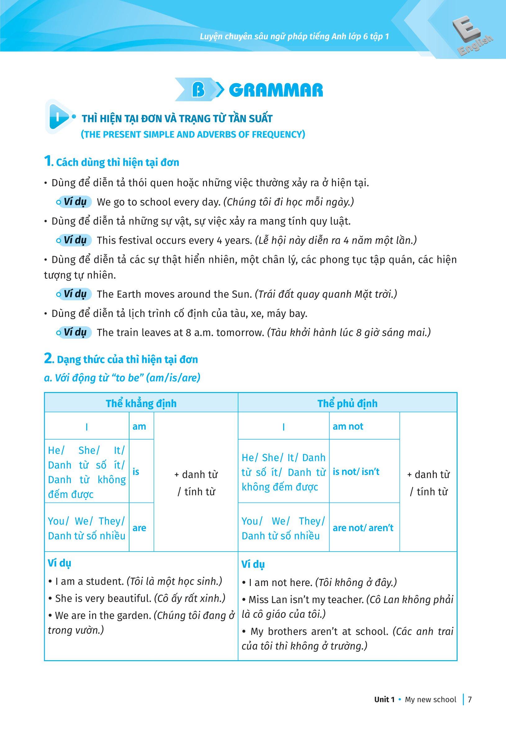 Luyện Chuyên Sâu Ngữ Pháp Và Bài Tập Tiếng Anh 6 - Tập 1 (Theo Chương Trình Global Success)