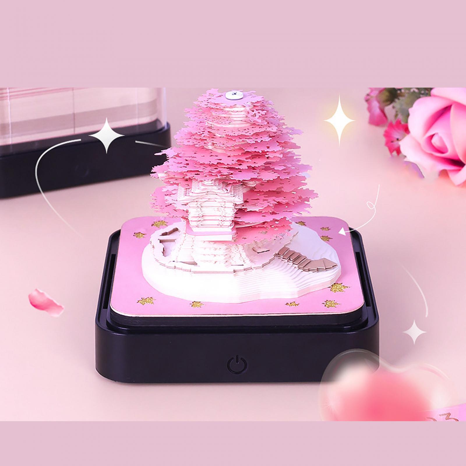 Memo Pad DIY Paper Carving Art Craft 3D Memo Pad with Light