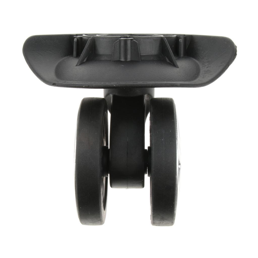 4x 2 Pieces Black Replacement A19 Dual Roller Wheels Luggage Swivel Suitcase Casters Repair Accessory