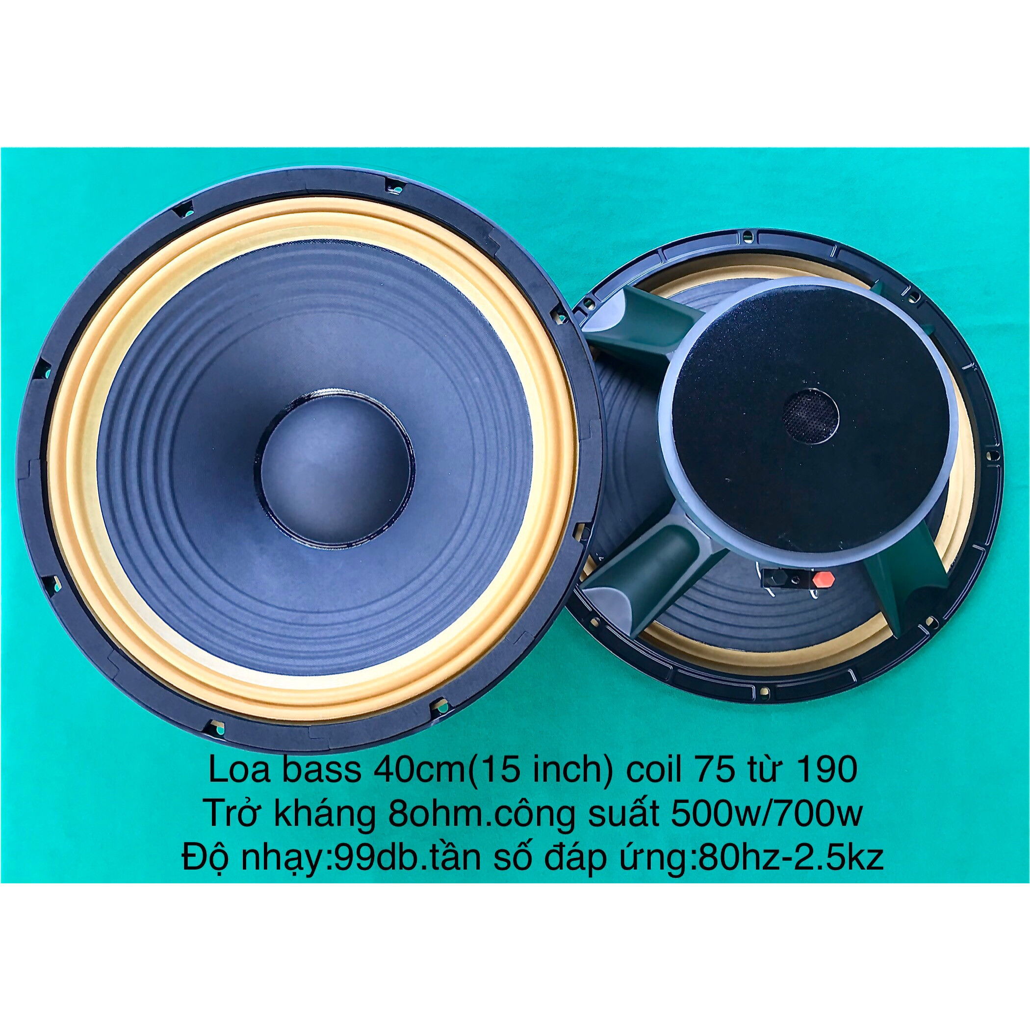 Loa bass 40 - coil 75 - từ 190 - 8 ohm - sườn nhôm