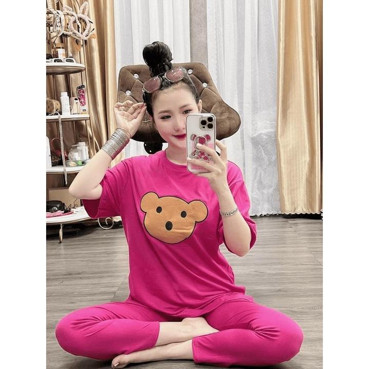 SÉT BỘ NỮ QUẦN DÀI ÁO TAY LỠ IN GẤU CỰC CUTE CHO CÁC CHỊ EM MẶC THU ĐÔNG Ở NHÀ ĐI CHƠI KẾT HỢP TT